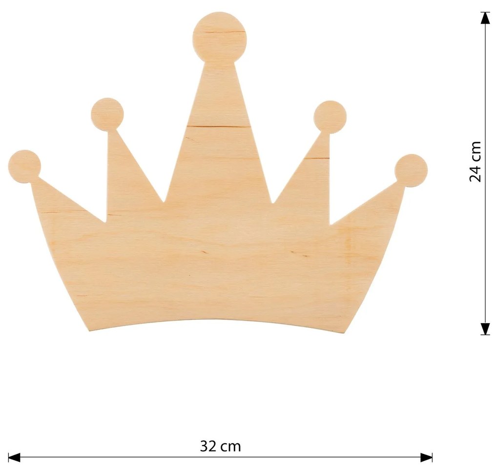 Applique Safari A Forma Di Corona 1 Luce E14 In Compensato