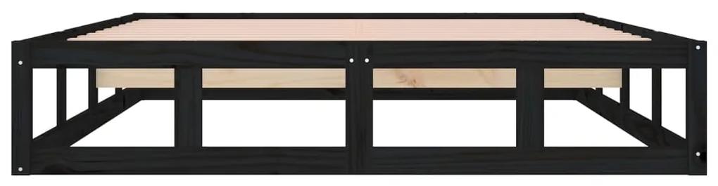Giroletto nero 140x190 cm in legno massello