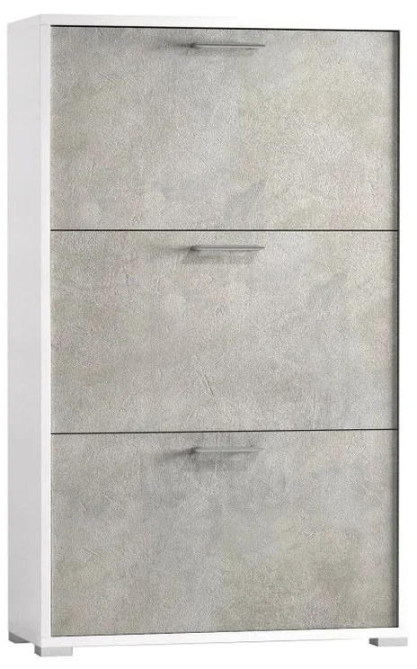 Scarpiera doppia profondità 3 ante doppia profondità L 67 x H 112 x P 28 cm 18 paia, grigio