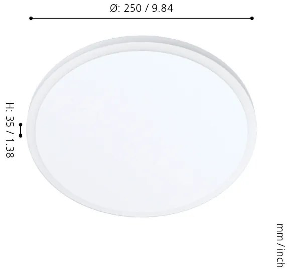 Eglo 98657 - Plafoniera LED MONGODIO 1 LED/11,4W/230V