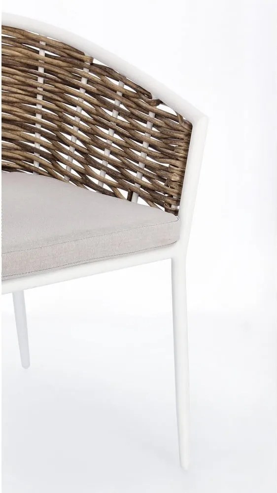 Sedia da esterno bianca in metallo Maribela – Bizzotto