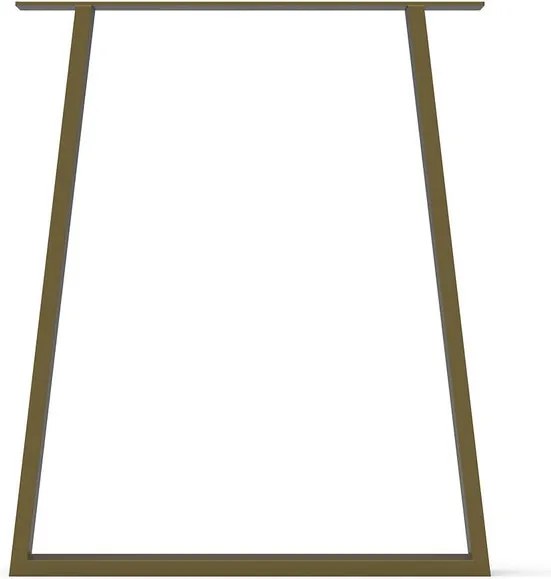 Gamba per mobili STEELMI TRAPEZIO in acciaio verniciato bronzo opaco L 60 x P 8 x H 71 cm