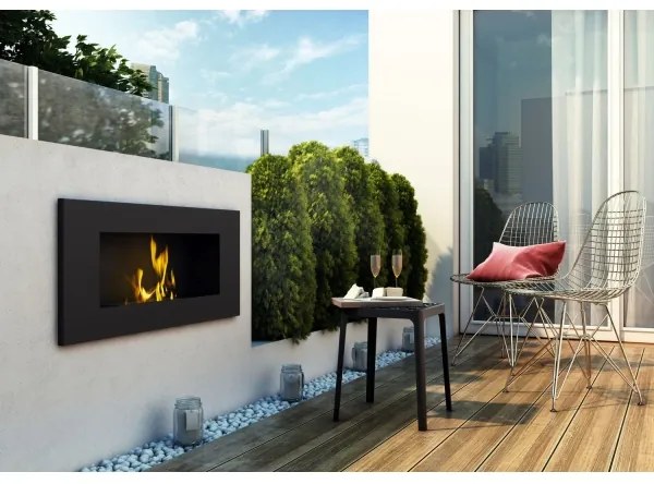 Kratki DELTA2/CZ NERO/TUV - Camino BIO DELTA2 40x90 cm 2kW nero