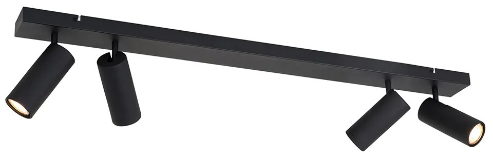 Faretto da soffitto moderno nero 4 luci orientabili - Renna
