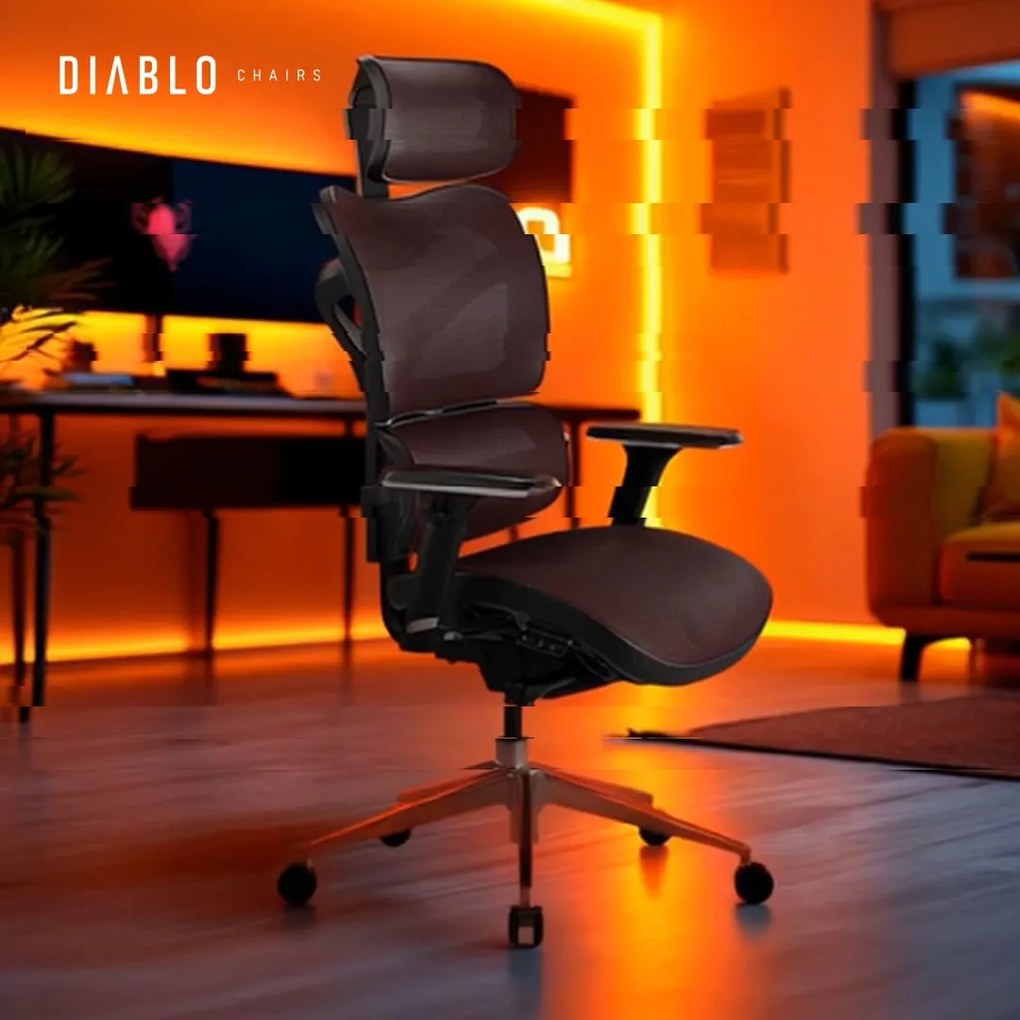 Sedia da ufficio Diablo V-Commander: Bianco-Nera