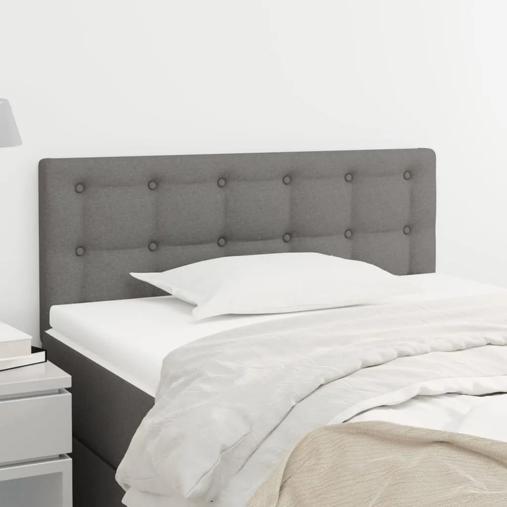Testiera Grigio Scuro 90x5x78/88 Cm İn Tessuto /