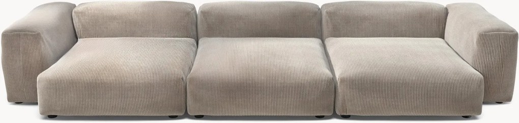 Divano componibile 4 posti in velluto a coste Vetsak