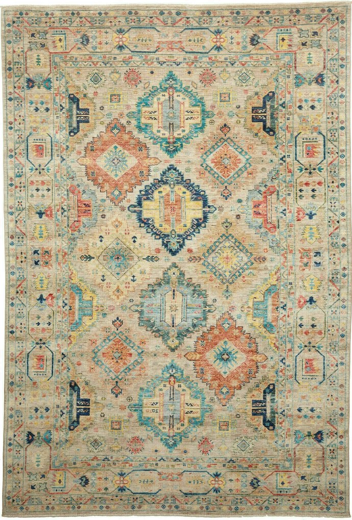 Samarkand Tappeto 200x300 Grigio (Pakistan) Annodato A Mano