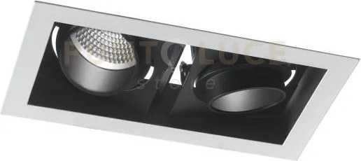 Incasso led apollo nero 90w 9000lm 3000k orientabile 35,5x18,8x7,7cm