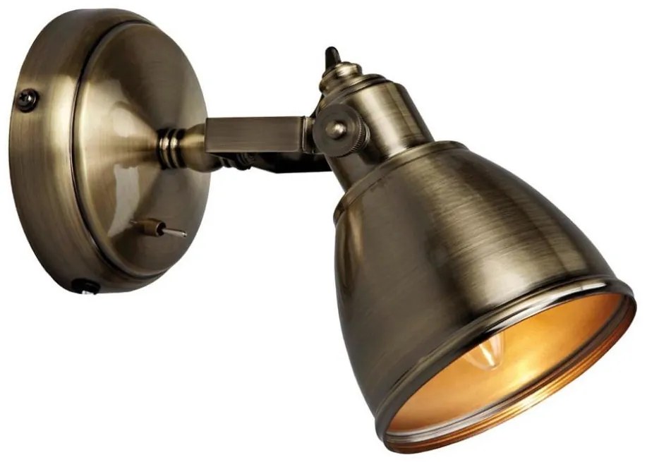 Markslöjd 104048 - Applique FJÄLLBACKA 1xE14/40W/230V ottone