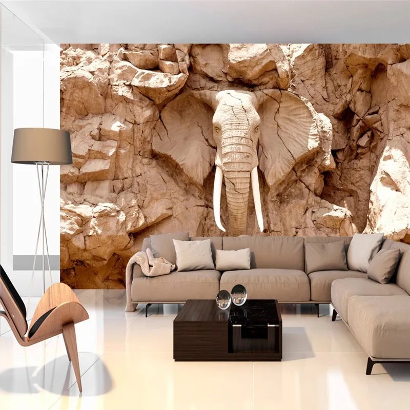 Fotomurale  Stone Elephant (South Africa)  Colore Marrone, Dimensioni e Misure 150x105