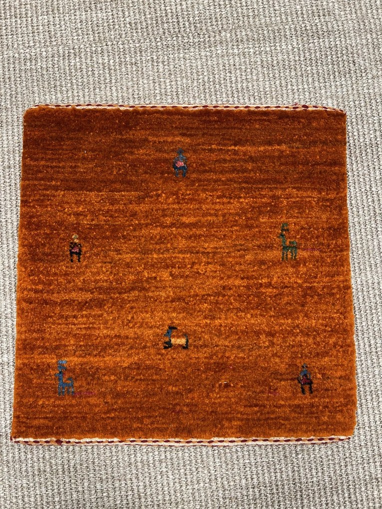Loribaft Tappeto 40 x 40 Giallo (Iran) Annodato A Mano