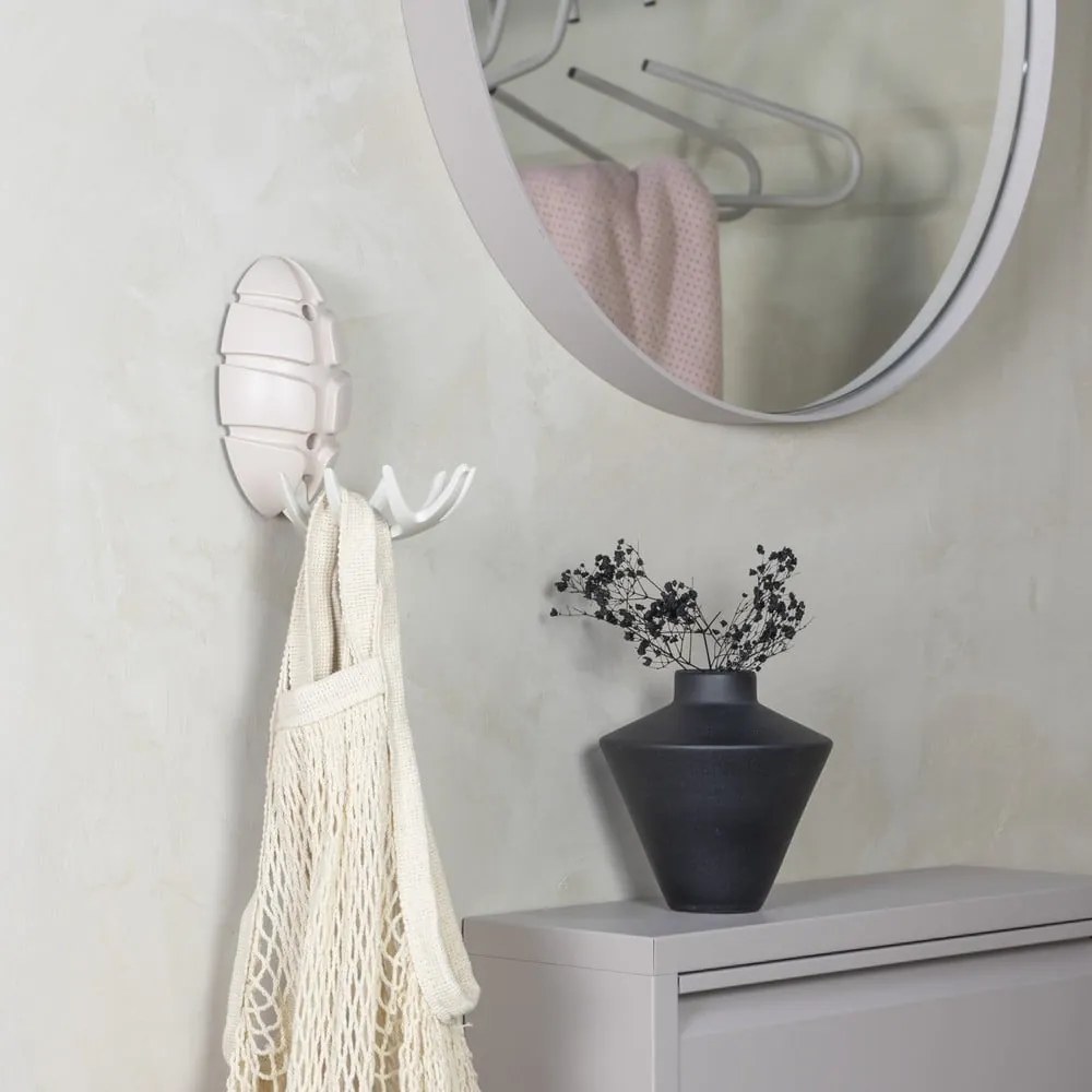 Gancio da parete bianco/color argento lucido in plastica Bug – Spinder Design