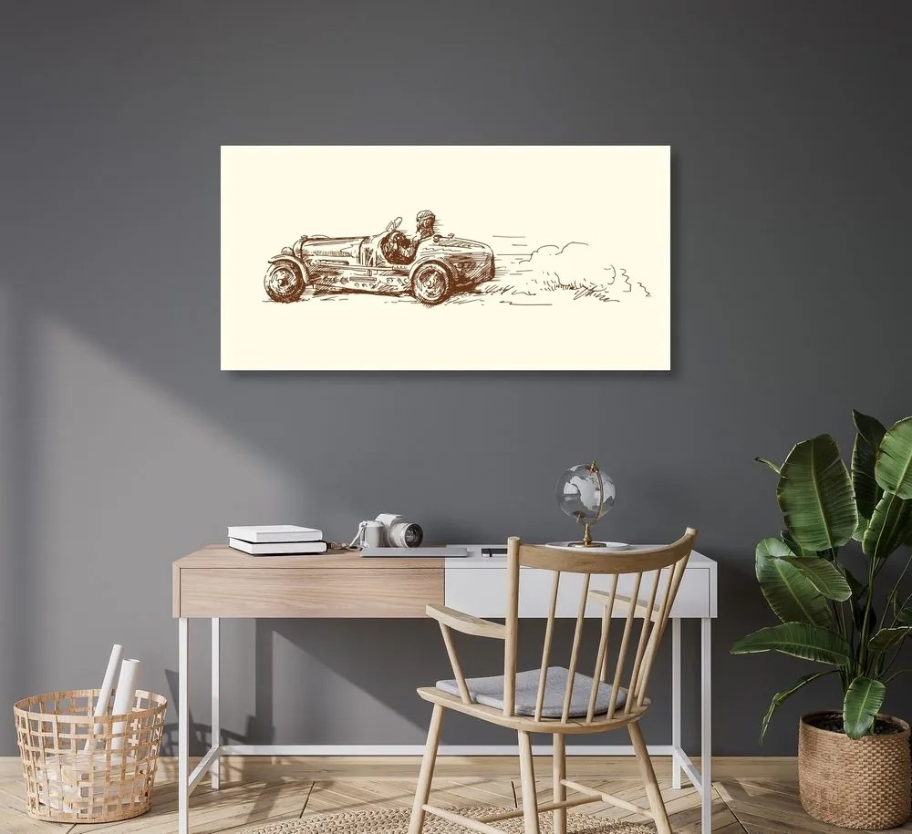 Quadro su tela – Auto da corsa retrò