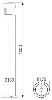 Greta Mini Led 9W 3000°K H. 100Cm