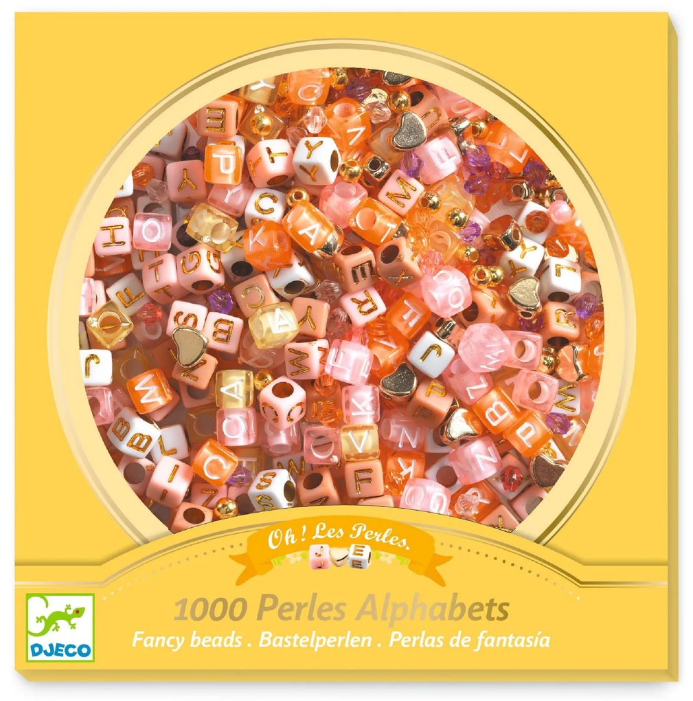 Set creativo con perle - Alfabeto con effetti dorati