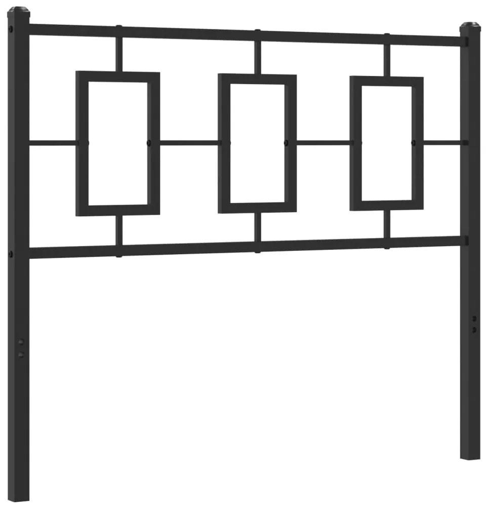 Testiera in metallo nero 100 cm