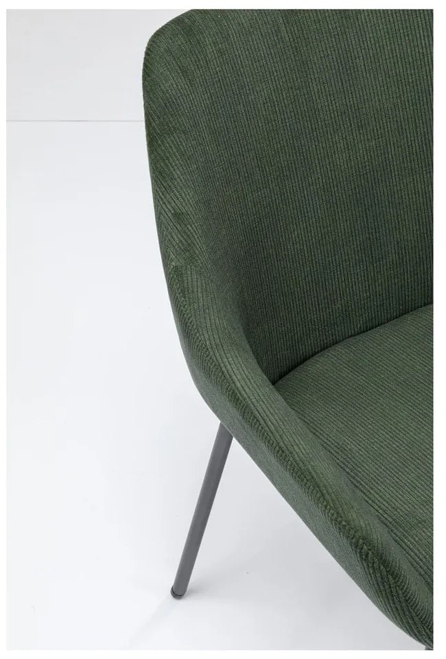 Set di 2 sedie in velluto verde con braccioli Avignon - Kare Design