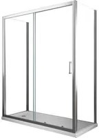 Box Doccia 3 Lati 75x170x75 cm 1 anta Scorrevole in Cristallo trasparente 6mm H190 Four