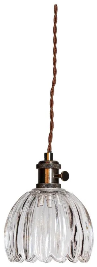 Cottex 8400100-7002 - Lampada a sospensione con cavo e spina NORA 1xE14/5W/230V trasparente