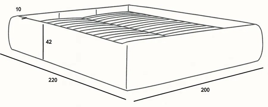 Letto matrimoniale imbottito arancione con contenitore/senza testiera con rete inclusa 180x200 cm Inera – Bobochic Paris