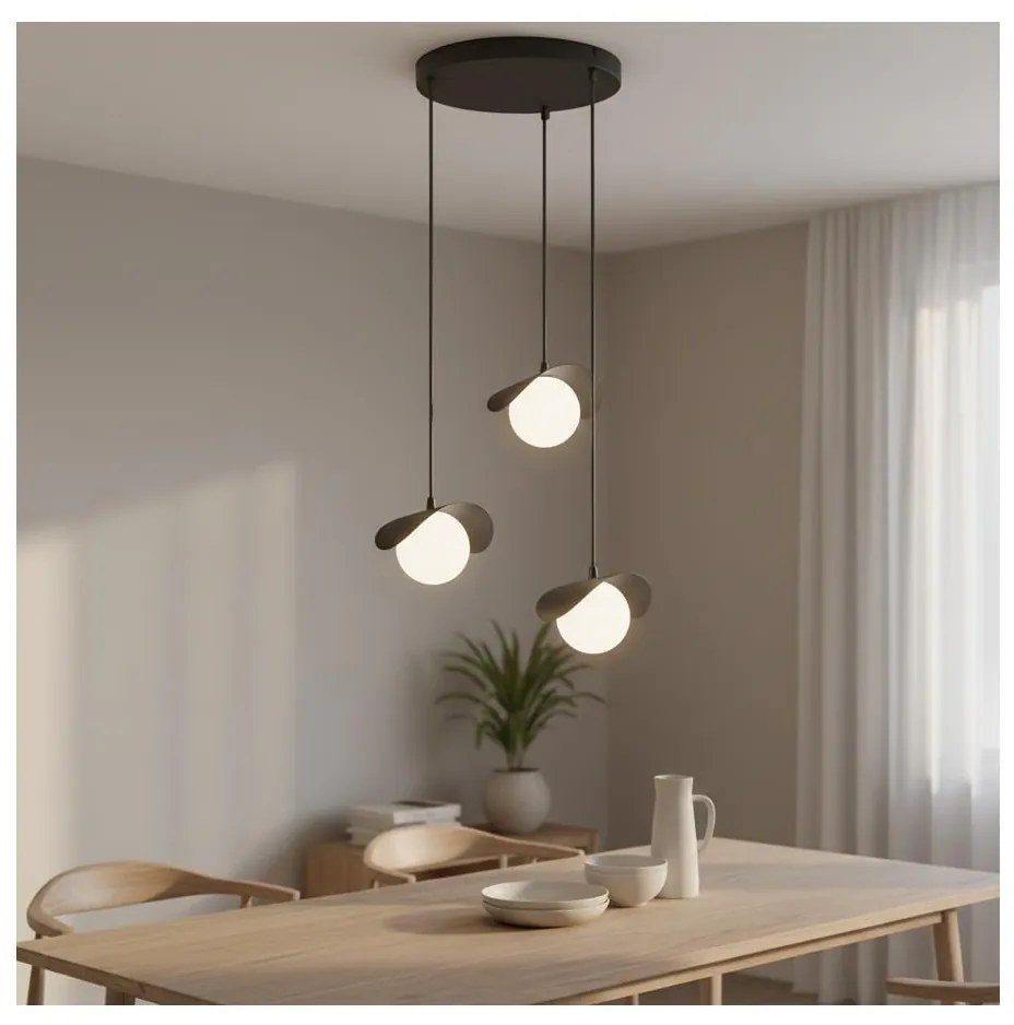 Lampadario a cavo RITUAL 3xG9/8W/230V nero