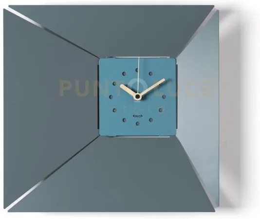 Orologio da parete minimal illusio petrolio/blu oltremare in ferro ...