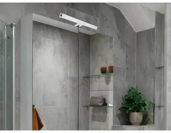 Lampada a LED per specchio da bagno 8W/230V 30 cm IP44 cromo lucido
