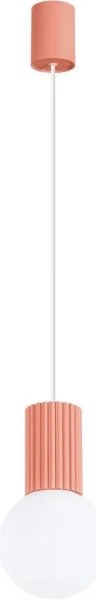 Sollux SL.1754 - Lampadario a sospensione con filo HALO 1xG9/8W/230V diametro 12 cm rosa
