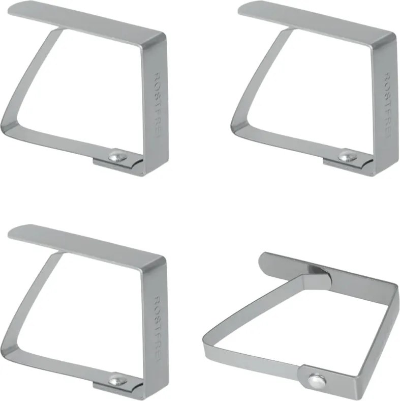 Set di fermatovaglia in metallo 4 pz – Metaltex