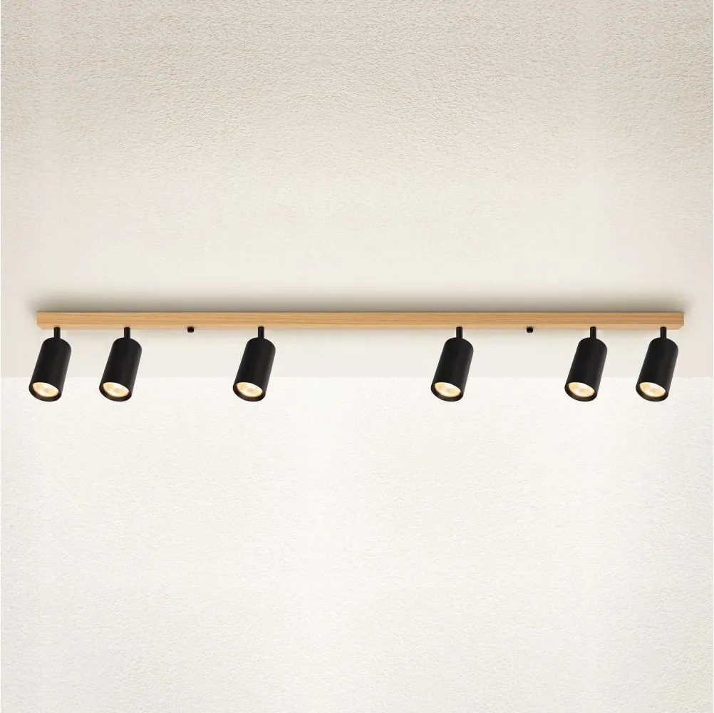 Brilagi - Faretto SELE 6xGU10/30W/230V nero/finitura rovere