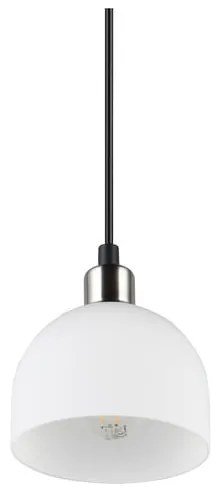 Lampadario bianco/argentato con paralume in vetro ø 12 cm Molly – Trio