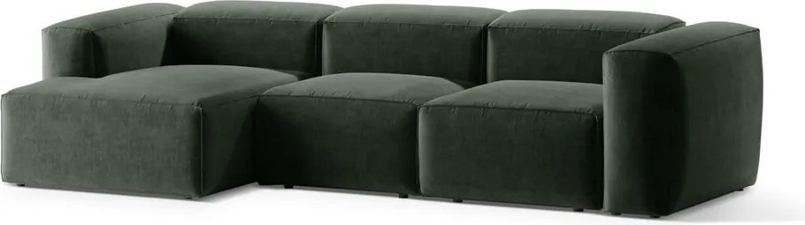 Divano angolare verde (con penisola a sinistra/con chaise lounge) Bergamo – Cosmopolitan Design