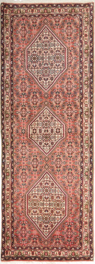 Bidjar Tappeto persiano 80x210 Rosso (Iran) Annodato A Mano