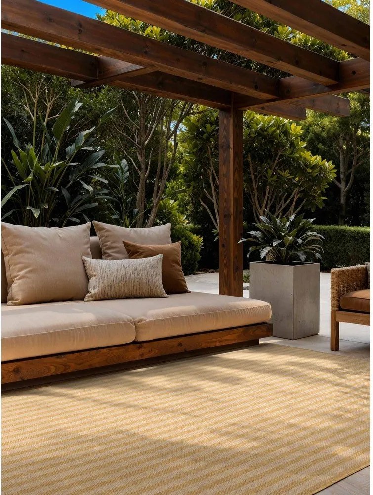 Tappeto da interno/esterno giallo ocra/color crema 120x170 cm Haringey Linley – Ted Baker