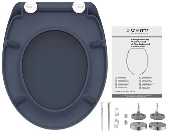 Schütte 82304-A - Sedile WC ANTRACITE SoftClose in Duroplast
