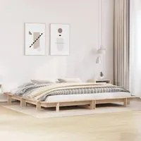 Letto senza Materasso 180x200 cm in Legno Massello di Pino 3302264