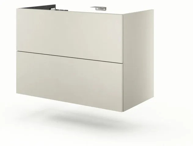 Mobile da bagno sotto lavabo SENSEA Neo grigio L 90 x H 64 x P 48 cm, lavabo non incluso