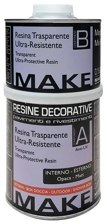 Resina poliuretano ultra-resistente MAKE 1 L Trasparente opaco