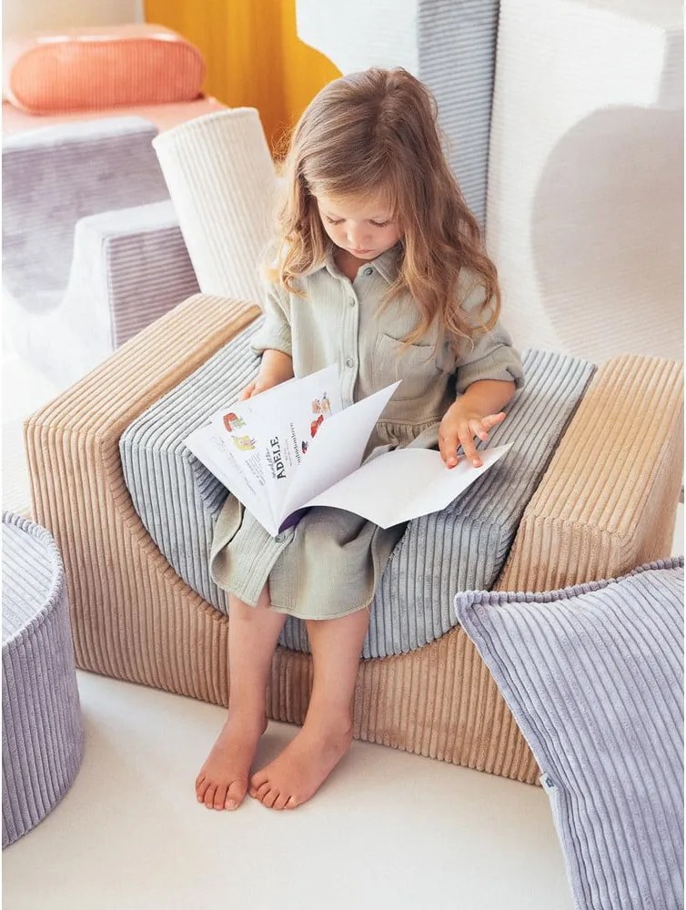 Gioco per psicomotricità marrone chiaro in velluto a coste 3 pz altezza totale 37 cm 75x49 cm Rainbow Montessori – Wigiwama