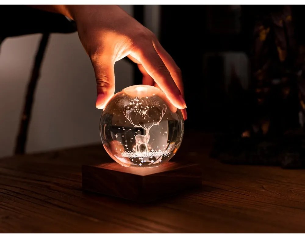 Decorazione luminosa marrone scuro con ricarica USB Amber – Gingko