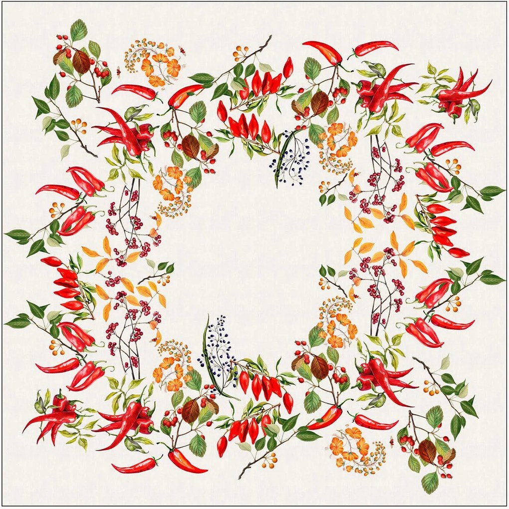 Tovaglia in lino lavato Piments