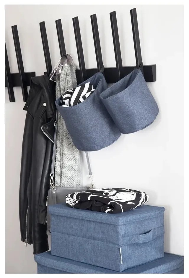 Scatola con coperchio nera in tessuto 35x26x19 cm Soft Storage – Bigso