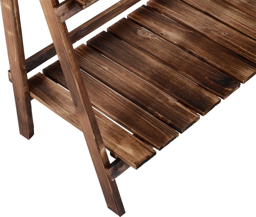 Portapiante da Giardino a 3 Ripiani in Legno di Abete 100x37x93 cm Scaletta...