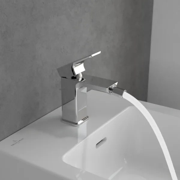 Villeroy & Boch TVB11200100061 - Miscelatore per bidet + scarico SUBWAY cromo lucido