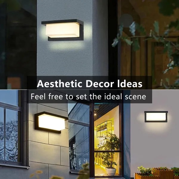 Brilagi - LED RGBW Applique da esterno BRICKY 1xE27/9W/230V nero IP54