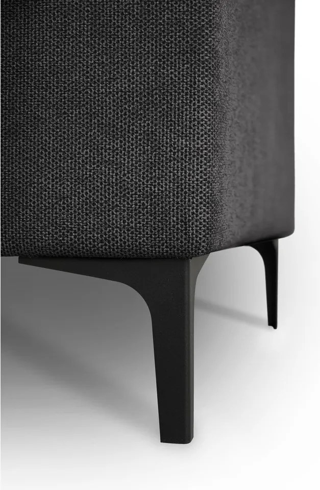 Divano angolare color antracite (con penisola a sinistra/con chaise lounge) con rivestimento in ciniglia Fabian – Scandic