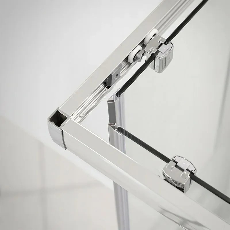 Box doccia angolare 80x80 cm Icon doppio scorrevole con vetro trasparente