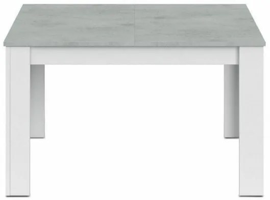 Tavolo allungabile da pranzo rettangolare in legno 140-190x90 cm Kendra Cemento/Bianco