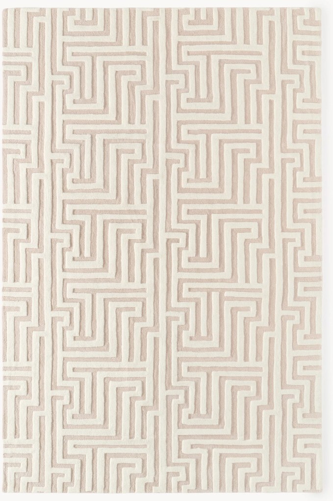 Tappeto in lana fatto a mano a pelo lungo-corto Monty